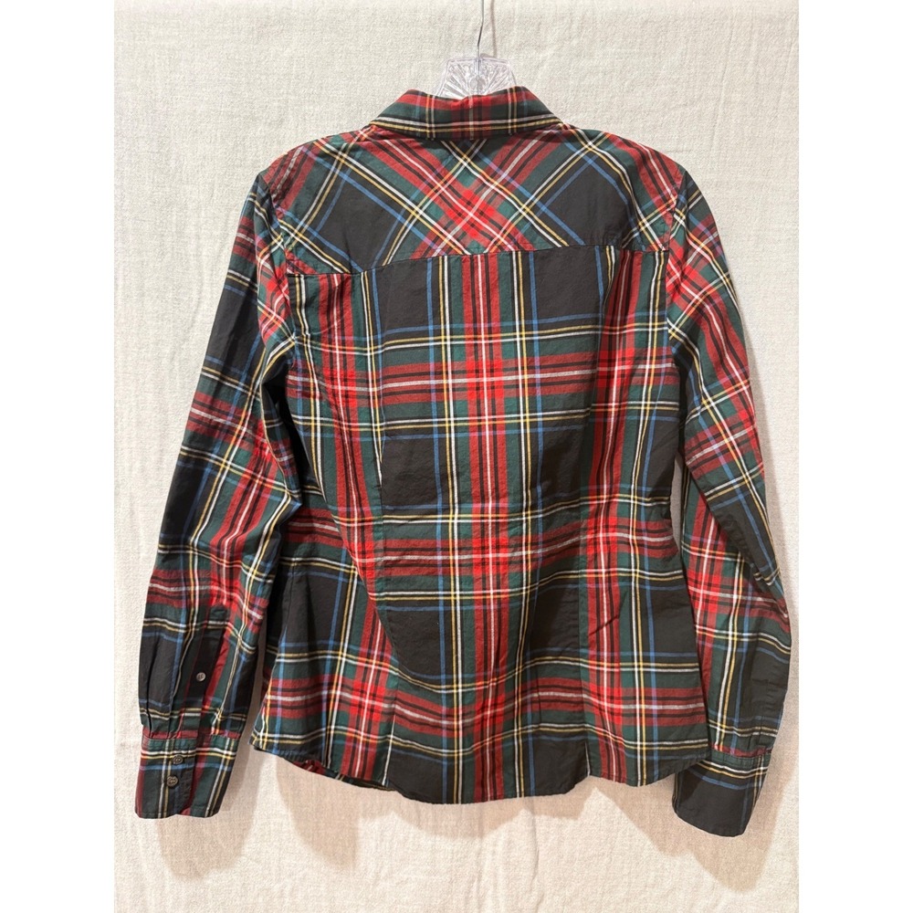 J.Crew Womens Shirt Stewart Plaid Tartan Red Green Preppy Academia Heritage/8 - Picture 7 of 9